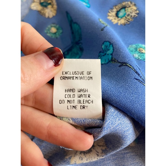 Vintage Mark Fore & Strike Womens Long Sleeve Button Up Top Est Sz L Floral - Picture 12 of 12